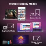 Kado 2-Pack 15.6-Inch 1080p IPS Monitor Extender for Laptop 1920x1080 USB-C | Dual Portable Monitor Setup, Mini HDMI 180° Kickstand Built-in Speakers, Stacked Desktop Setup Office Gaming Daytrading - Image 8