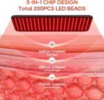 Red Light Therapy for Body and Face, 660nm 850nm 940nm Infrared Redlight | Redlight-Therapy Lamp Device with Large Panel and Stable Stand at Home, Idea Gift for Women Wife Mom Sister Girlfriend (L) - Image 3