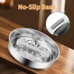 Novery Non-Slip Stainless Steel Slow Feeder Dog Bowl, 2-Cups | Interactive Slow Feeding Puzzle Maze, Prevents Choking & Bloating, Non-Slip Bottom, For Medium Dogs & Cats - Image 8