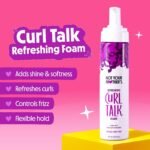 Not Your Mother's Curl Talk Sculpting Gel, Curl Defining Cream, & Curl Foam | Frizz Control Gel, Defining Cream, & Refreshing Curl Foam - 6 & 8 fl oz - Formulated with Rice Curl Complex - Citrus Jasmine - Image 8