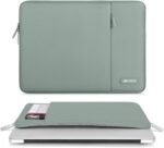MOSISO Laptop Case 13.3 inch, 13-13.3 inch Laptop Sleeve Bag with Pocket | Compatible with MacBook Air/Pro 13/Pro 14 M5 M4 M3 M2 M1, HP Dell ASUS Lenovo, Polyester Vertical Computer Bag, Antique Green - Image 4