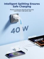 Aioneus USB C Charger Block, 40W Fast Charging Block Type C Charging Block 4-Port Dual Port PD+QC Wall Charger Head Cube for iPhone 17 16 15 14 13 12 11 Pro Max XS, iPad, Samsung Phone, Tablet - Image 3