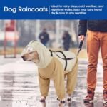 Nanaki Waterproof Dog Raincoat with Harness-Full Body Dog Raincoats Outdoor | For Rainy Days,Hiking Camping,Reflective Safety Strips,Full-Body Protection,Easy On/Off,Detachable&adjustable Hood,Breathable - Image 4