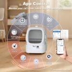 Mintakawa Automatic Cat Litter Box Self Cleaning - APP Control and Weight Monitoring - Ultra-Quiet, Suitable for Medium Cats and Kittens, Safe Anti-Pinch Litter Box (Assembly Required) - White - Image 4