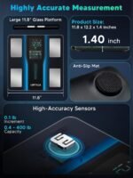 LOFTILLA Scale for Body Weight, BMI, Body Fat, Muscle Mass, 5.4" Display | 8-Electrode Smart Scale, 50+ Body Composition Metrics, Highly Accurate, Bluetooth App Sync, for Bathroom and Gym Use,Black - Image 8