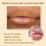 Turmeric Lemon Lip Scrub with Brush, Lip Scrubber Exfoliator for Dark Lips, Dry, Chapped Lips, Reduce Fine Lines, Natural Nourish Sugar Lip Scrub with Aloe Vera, Deep Hydration Moisturization 100g - Image 6