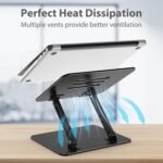 Adjustable Laptop Stand for Desk, Metal Laptop Riser Holder | Portable Desktop Book Stands, Foldable Ventilated Cooling Computer Notebook Stand Compatible with 10-15.6” Laptops, Tablets - Image 5