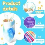 16 Pcs Tie Dye Dog Bandanas Rainbow Triangle Bulk Scarf for Dogs Pets Kerchief Washable Cute Bib for Small Medium Large Dogs Puppy Cats(Vivid Style) - Image 6
