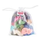 Scünci Hair Scrunchies, Waffle Knit Cotton, No-Damage, 36 Count | Machine-washable cotton-blend elastic hair ties for comfortable daily wear, wide assortment of colors to suit any look - Image 2