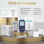 NURSAL 60 Modes TENS Unit Muscle Stimulator for Pain Relief Therapy, 3-in-1 Dual Channel EMS Muscle Stimulator for Back, Shoulder, Neck, Knee, Sciatica, Rechargeable TENS Machine with 12 TENS Pads - Image 8