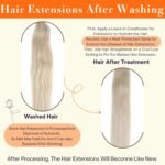 Full Shine Sew In Hair Extensions Real Human Hair 22 Inch Weft Extensions Real Remy Hair Color 2 Dark Brown Double Weft Full Head Straight Hair Weaves 105 Grams Hair Weft Bundles Straight Hair - Image 10