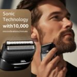 Mbzoey Electric Foil Shavers for Men: IPX7 Waterproof - Magnetic Cover | Mini Razor for Travel - Face Shaver with LED Display & USB-C Fast Charge - Micro-Comb Technology & Precision Blades - Image 4