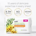 Epielle Witch Hazel Makeup Remover Wipes, Gentle Daily Facial Cleanser Towelettes, Remove Dirt, Oil & Waterproof Mascara, Stocking Stuffers, 30 Count (Pack of 6) - Image 3