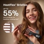 Wet Brush Ceramic Speed Dry Detangler, Black, Vented Blow-Dry Hair Brush | Soft HeatFlex Bristles, Up to 45% Faster Drying with Less Breakage, Smooth Shine & Easy Styling for All Hair Types - Image 7