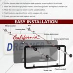 2PCS Clear License Plate Covers and Frames, Personalized License Plate Frame with Screws Screw Caps Washers, Rust-Proof Auto LicensePlate Holder, Universal License Protector for Standard US Plates - Image 5