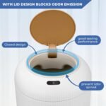 Pukomc Smart Sensor Wastebasket, Convenient and Hygienic Easy to Use | Technology Sensor Waterproof Wastebasket Plastic Trash Can for Kitchen, Bathroom, Bedroom, Living Room, Office and Outdoor - Image 5