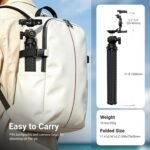 NEEWER Flexible Phone Tripod, Small Mini Camera Webcam Desk Stand, Phone Holder & Action Camera Mount Adapter Compatible with iPhone GoPro DJI Pocket 4 3 Xtra Muse Insta360 for Video Recording, TP34 - Image 10