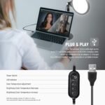NEEWER Basics 2 Pack 7" Desktop Ring Lights for Video Recording, 10W Dimmable Full Screen Key Lighting with Desk Stands & Phone Holders for iPhone Computer Laptop Vlog Streaming Video Conference, R06 - Image 6