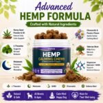 Hemp Calming Chews for Dogs, Advanced Dog Calming Chews | Anxiety Relief Supplement Treats with Melatonin L-Theanine - Sleep Aid for Separation, Barking, Stress, Hyperactivity - Image 5