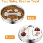 Novery Non-Slip Stainless Steel Slow Feeder Dog Bowl, 2-Cups | Interactive Slow Feeding Puzzle Maze, Prevents Choking & Bloating, Non-Slip Bottom, For Medium Dogs & Cats - Image 6