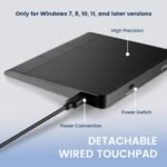 Perixx PERIPAD-506 Wired USB Touchpad – Slim Detachable Design for Desktop & Laptop – 5.31x4.57x0.55 Inches – Black - Image 5