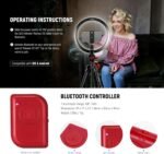 NEEWER Basics 10" Selfie Ring Light with Tripod Stand/2 Phone Holders Compatible with iPhone/QR Plate, Dimmable LED Ringlight Lighting for YouTube TikTok Vlog Video Recording Makeup Streaming, RP10-H - Image 7