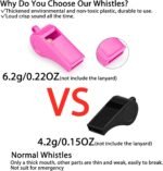 Loud Sports Whistle with Lanyard – High-Pitched Pink Plastic Whistles for Coaches, Outdoor Safety, Dog Training, Party Favors - Image 4