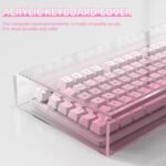 Attack Shark KC04 Acrylic Clear Transparent Keyboard Cover(17.4 * 6.5 * 1.89 inch) with Dustproof Waterproof Anti-hit Anti-cat Protective Case for Standard 104 Key Mechanical Gaming Keyboard Pink - Image 7