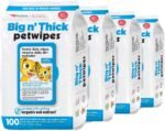 Petkin Pet Wipes for Dogs and Cats, 400 Wipes - Large Pet Wipes for Dogs and Cats - Cleans Ears, Face, Butt, Body and Eye Area - Convenient, Ideal for Home or Travel - 4 Packs of 100 Wipes - Image 2