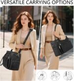 Bagstellar Teacher Tote Bag for Women, 15.6" Laptop Work Tote Computer Bag | Quilted Bible Nurse Bag with 40oz Cup Holder, Insulated Pocket & Strap, Large Laptop Briefcase for School Travel Office Gifts - Image 6