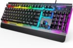 TECKNET Wired Gaming Keyboard, RGB Backlit Keyboard with Metal Panel Design | 15-Zone RGB Illumination, Whisper Quiet Design, IP32 Water Resistance, 25 Anti-ghosting Keys, Ergonomic Design - Image 2