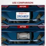 2PCS Clear License Plate Covers and Frames, Personalized License Plate Frame with Screws Screw Caps Washers, Rust-Proof Auto LicensePlate Holder, Universal License Protector for Standard US Plates - Image 6