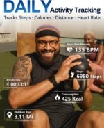 MorePro Fitness Tracker with 24/7 Heart Rate & Blood Pressure Monitor, Blood Oxygen & Sleep Tracker, Smart Watch with Step Calorie Counter, IP68 Waterproof Activity Tracker for Women Men Android iOS - Image 5