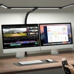 ONEMIX LED Desk Lamp with Clamp, 42-Inch 4-Panel Light for Dual Monitors | 1800 Lumens, 4 Adjustable Panels, 5 Color Temps, 5 Brightness Levels, Remote, Timer, Flicker-Free for Home Office - Image 2