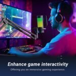 TONOR Gaming Microphone Set with Boom Arm, Vocal Condenser Microphone for Content Creators, USB Mic for PC with Stand, RGB, Tap Mute, Gain Control, Gaming Equipemnt, Twitch, Streaming, TC310+ | Boom Arm Set, USB Mic with Controllable Light, One Tap Mute, Volume Control, for Discord, Twitch Streaming, Black, TC310+ - Image 9