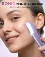 Dermaplane Razor for Women Face, Dermaplaning with 8 Refill Blades (Purple) | Peach Fuzz and Exfoliates, Rechargeable Dermaplane Tool, 3 Adjustable Speeds, LED Light, Simple to Operate, Easy to Carry - Image 3