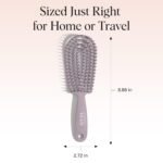 Kitsch Flexi Flow Detangler Brush, Hair Brushes For Women - Soft Violet | Brush Detangler for Women, Men & Kids, Curly Hair Brush w/ Bendable Frame, Bounce Curl Defining Brush for Wet or Dry Strands - Image 6