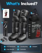 YINGGG Leg Massager with Heat and Compression - Foot and Calf Massage Sleeve with 3 Heat, 6 Intensities, 6 Modes, Compression Boots for Circulation and Pain Relief - Image 10