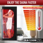 Infrared Steam Sauna with 660nm 470nm 850nm Red & Blue Light Therapy | 3L 1300W Steamer, 9 Heat Levels, 2 Light Therapy Modes, XXL Folding Chair, Portable Sauna Tent Personal Indoor Sauna for Home - Image 6