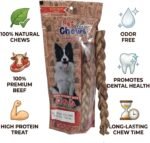 12" Jumbo Braided Bully Sticks for Large Dogs - Ultra Thick 3-Strand Twist (70g Average) - 100% Natural Grass-Fed Beef, Odor-Free - Long Lasting Dental Chews for Aggressive Chewers - Image 6