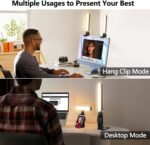 Dual-lamp Video Conference Lighting, LED Streaming Light with Remote and Touch Control, Zoom Lighting for Computer,Webcam Laptop Monitor Ring Light for Video Calls/Zoom Meetings/Video Recording - Image 4