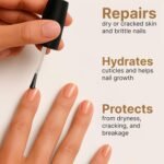 C CARE Sweet Almond Cuticle Oil for Nails, 2.5 oz – Overnight Cuticle Repair Oil for Dry Cuticles, Nail Strengthener & Moisturizer, Includes Dropper & Brush - Image 4