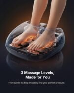 KNQZE Shiatsu Foot Massager with Heat for Plantar Fasciitis, FSA Eligible | Deep Kneading Shiatsu Massage, Multiple Heat & Compression Levels, Remote Control, Fits Men's Size 13, Gift for Women Men Mom - Image 4