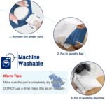 Electric Heating pad with 6 Heat Settings, Auto Shut Off, Dry Electric Heating for Back Neck Knee Arms Legs Shoulder Heat Pads for Christmas Birthday Father's Day Mother's Day (24"X12", Dark Blue) - Image 8