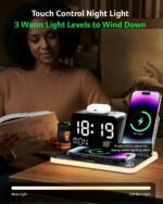 Acer Gadget 7-in-1 Wireless Charging Station Charger Stand for Multiple Devices for Apple - iPhone 17 16 15 14 13 12 Pro Max Apple Watch Airpods, Wireless iPhone Charger Station with Bluetooth TimeSyn - Image 8
