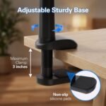 Gooseneck Phone Holder for Bed, Flexible Overhead Cell Phone Mount for Desk, Hands-Free Viewing Clamp Stand Compatible with iPhone 17 16 15 Pro Max and 3.5-7" Devices - Image 5