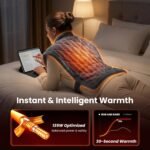 BOB AND BRAD Heating Pad for Neck, Shoulders and Back, FSA Eligible HSA Eligible Electric Heat Pad, Edge-Weighted Design, Fast Heating, ETL Certified, Gift for Women Men 24"x33" - Image 6