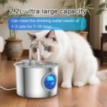 Cat Water Fountain Advanced 304 Stainless Steel 2.2L/74oz with Detachable Tank, Easy to Clean, Automatic Pet Fountain Quiet Cats Water Dispenser, Perfect for Cats Dogs Indoor - Image 9