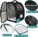 PetAmi Dog Backpack Carrier Airline Approved Cat Pet Puppy Bag, Black - Image 5