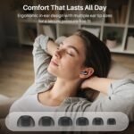 TOZO Hybrid Active Noise Cancelling in Ear Wireless Earbuds, 68H Playtime | 6 Mics AI Clear Calls, LED Display, 32 Preset EQs App, Bluetooth 5.3 Headphones, IPX8 Waterproof, Comfort Fit Ear Buds Black - Image 8